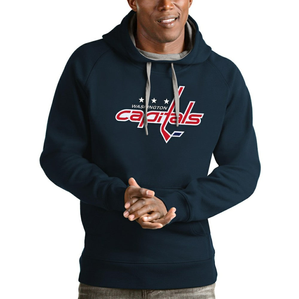 Washington Capitals Antigua Logo Victory Pullover Hoodie - Navy - NHL 4572085