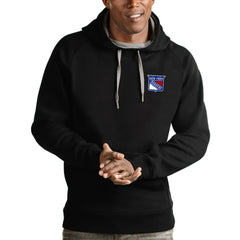 New York Rangers Antigua Victory Pullover Hoodie - Black - NHL 4572232