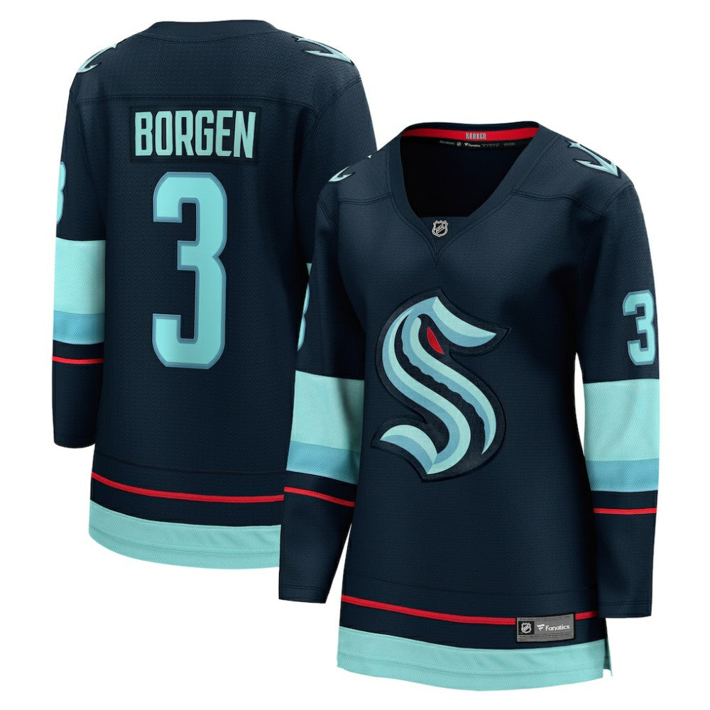 Will Borgen Seattle Kraken Fanatics Women's Home Breakaway Player Jersey - Deep Sea Blue - NHL 4581884