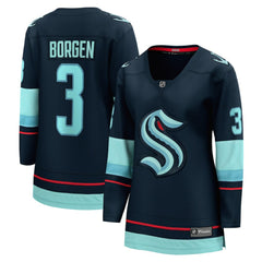Will Borgen Seattle Kraken Fanatics Women's Home Breakaway Player Jersey - Deep Sea Blue - NHL 4581884