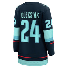 Jamie Oleksiak Seattle Kraken Fanatics Women's Home Breakaway Player Jersey - Deep Sea Blue - NHL 4581895