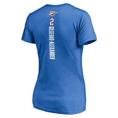 Shai Gilgeous-Alexander Oklahoma City Thunder Women's Playmaker Name & Number V-Neck T-Shirt Blue
