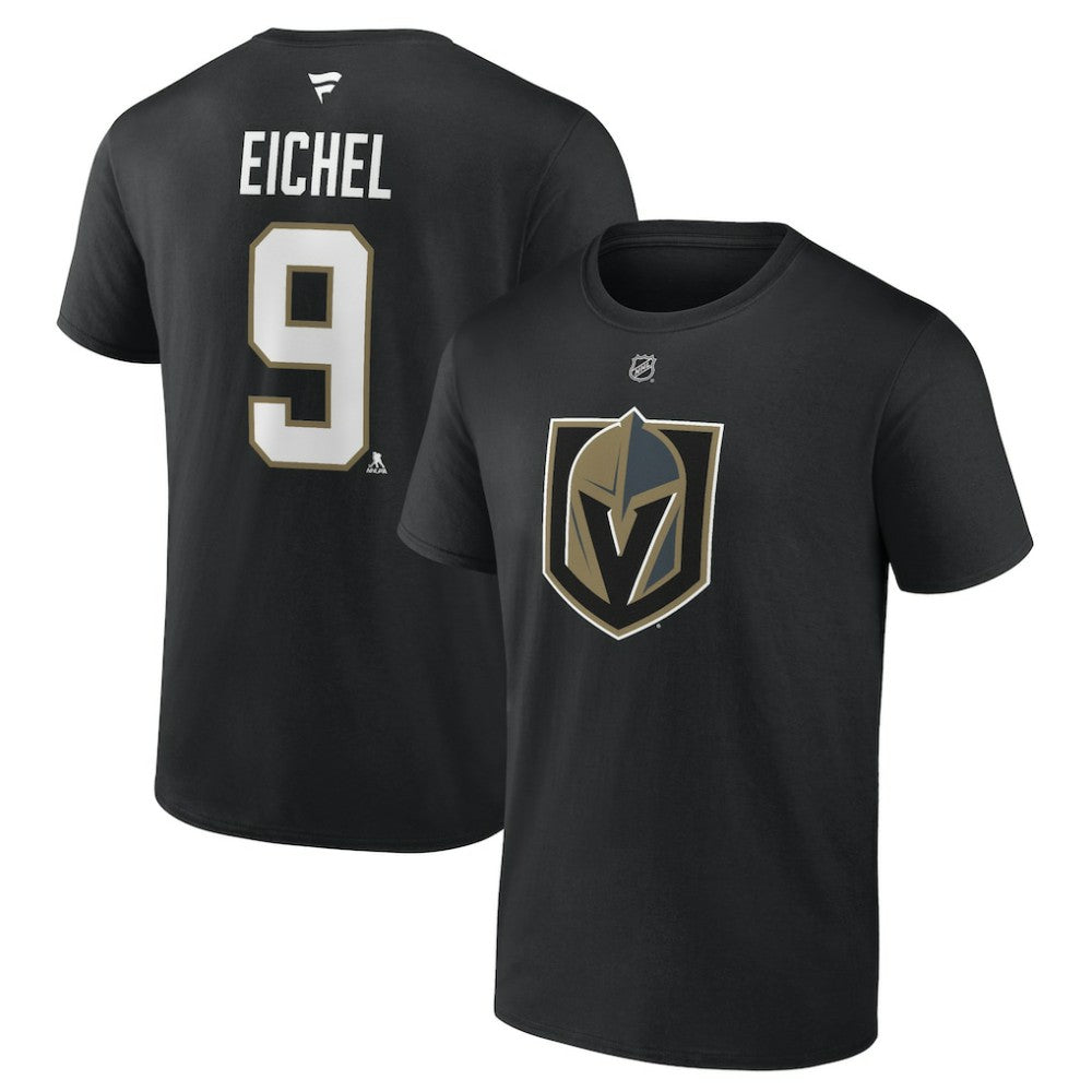 Jack Eichel Vegas Golden Knights Fanatics Authentic Stack Name & Number T-Shirt - Black - NHL 4598539