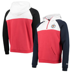 Washington Nationals New Era Cooperstown Collection Quarter-Zip Hoodie Jacket - Red/White - New Era Discount