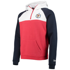 Washington Nationals New Era Cooperstown Collection Quarter-Zip Hoodie Jacket - Red/White - New Era Discount