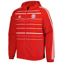 Bayern Munich DNA Raglan Full-Zip Hoodie Windbreaker Jacket Red - Adidas cheap