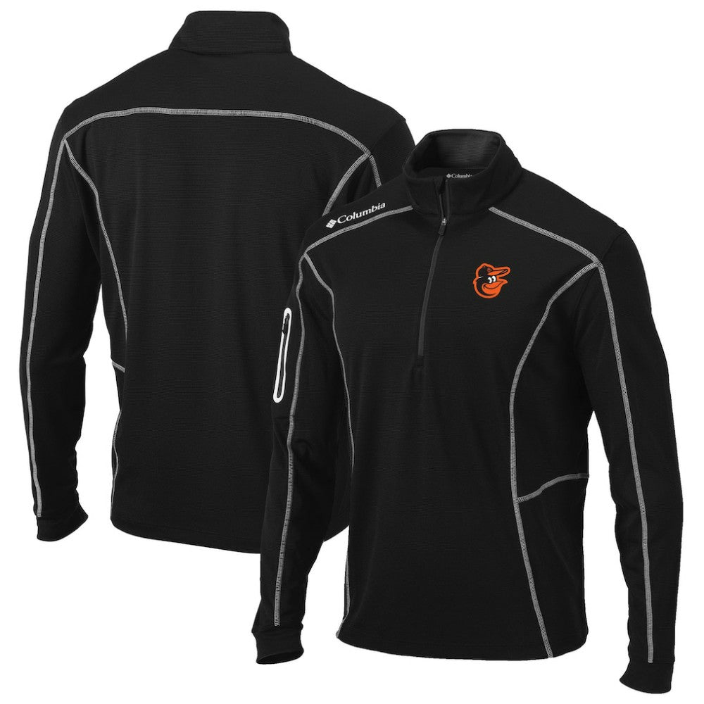 Baltimore Orioles Columbia Shotgun Omni-Wick Quarter-Zip Pullover Jacket - Black - Columbia on Sale