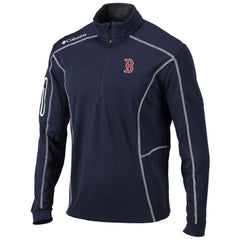 Boston Red Sox Columbia Shotgun Omni-Wick Quarter-Zip Pullover Jacket - Navy - Columbia on Sale