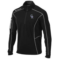 Colorado Rockies Columbia Shotgun Omni-Wick Quarter-Zip Pullover Jacket - Black - Columbia on Sale