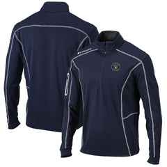 Milwaukee Brewers Columbia Shotgun Omni-Wick Quarter-Zip Pullover Jacket - Navy - Columbia Lifestyle