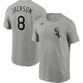 Bo Jackson Chicago White Sox Nike Cooperstown Collection Name & Number T-Shirt - Heathered Gray - Nike Sale