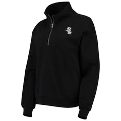 Chicago White Sox The Wild Collective Women's Two-Hit Quarter-Zip Pullover Top - Black - MLB on Sale