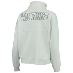 New York Yankees The Wild Collective Women's Two-Hit Quarter-Zip Pullover Top - Light Blue - MLB Online