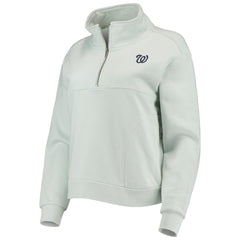 Washington Nationals The Wild Collective Women's Two-Hit Quarter-Zip Pullover Top - Light Blue - MLB Sale