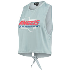Los Angeles Angels The Wild Collective Women's Open Back Twist-Tie Tank Top - Light Blue - MLB Lifestyle
