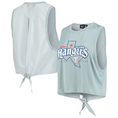 Texas Rangers The Wild Collective Women's Open Back Twist-Tie Tank Top - Light Blue - MLB Online