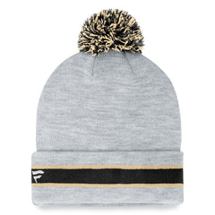 Fanatics New Orleans Saints Cuffed Knit Hat with Pom Heather Gray