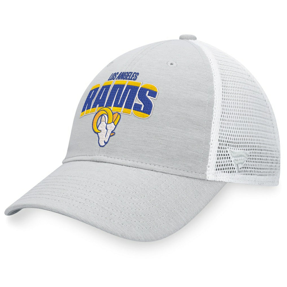Fanatics Los Angeles Rams Trucker Snapback Hat Heather Gray/White