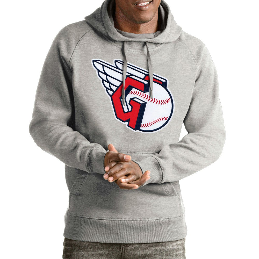 Cleveland Guardians Antigua Team Victory Pullover Hoodie - Gray - MLB Discount