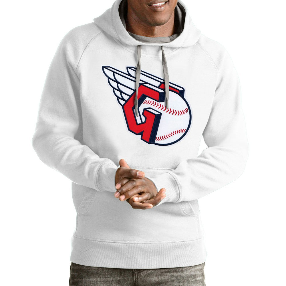 Cleveland Guardians Antigua Team Victory Pullover Hoodie - White - MLB Discount