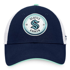 Seattle Kraken Fanatics Iconic Gradient Trucker Snapback Hat - Deep Sea Blue/White - NHL 4625761