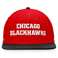 Chicago Blackhawks Fanatics Iconic Color Blocked Snapback Hat - Red/Black - NHL 4625796