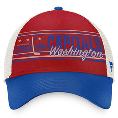 Washington Capitals Fanatics True Classic Retro Trucker Snapback Hat - Red/Royal - NHL 4625826