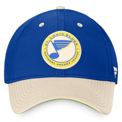 St. Louis Blues Fanatics True Classics Retro Flex Hat - Royal/Khaki - NHL 4630037