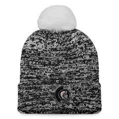 Ottawa Senators Fanatics Women's Glimmer Cuffed Knit Hat with Pom - Black - NHL 4630457