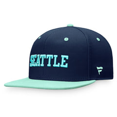 Seattle Kraken Fanatics Heritage City Two-Tone Snapback Hat - Deep Sea Blue/Light Blue - NHL 4631511