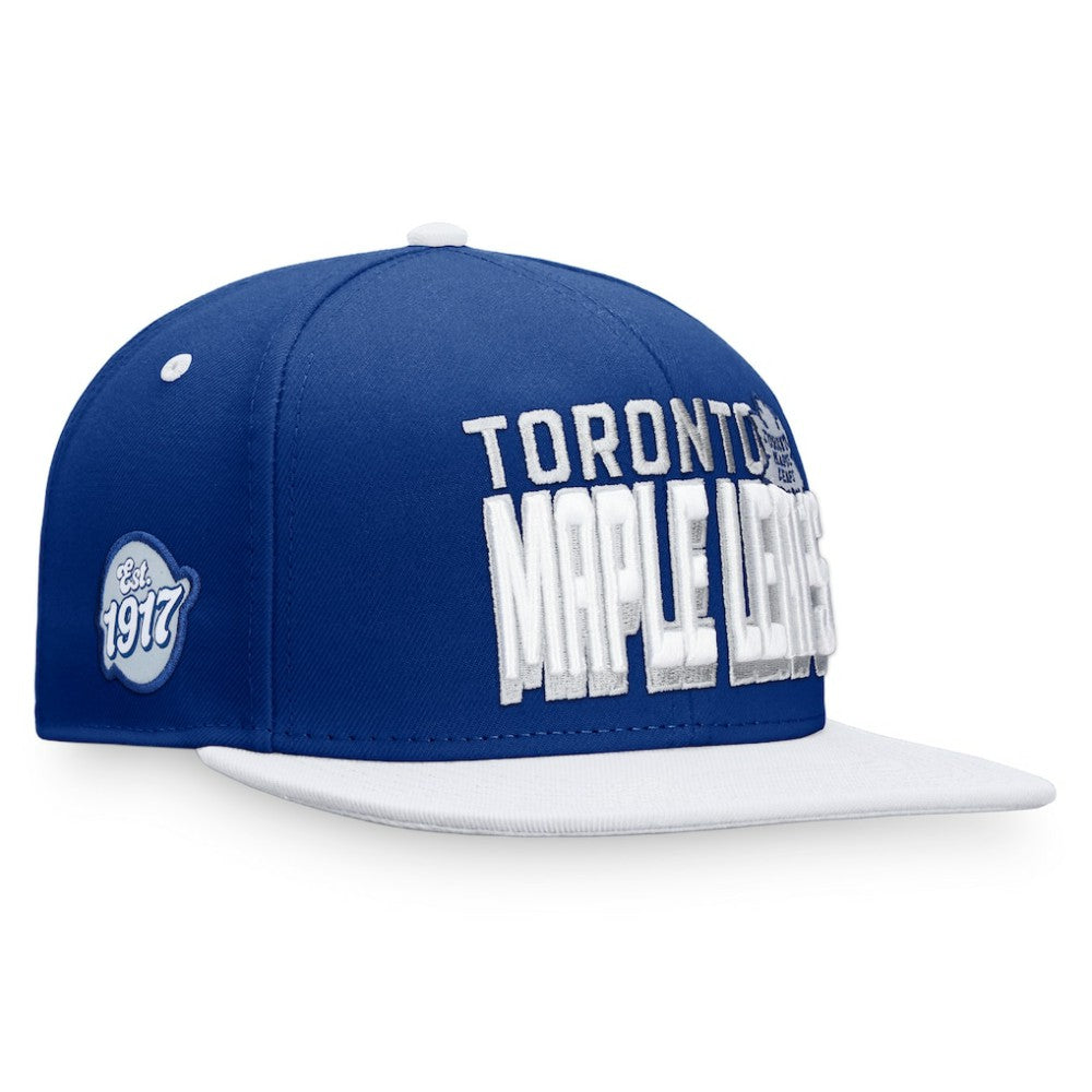 Toronto Maple Leafs Fanatics Heritage Retro Two-Tone Snapback Hat - Blue/White - NHL 4631515