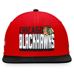 Chicago Blackhawks Fanatics Heritage Retro Two-Tone Snapback Hat - Red/Black - NHL 4631519