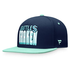 Seattle Kraken Fanatics Heritage Retro Two-Tone Snapback Hat - Navy/Blue - NHL 4631561