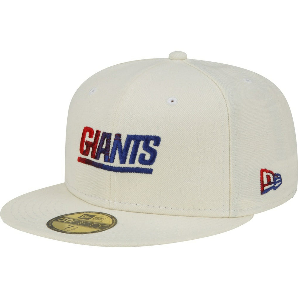 New York Giants New Era Chrome Color Dim 59FIFTY Fitted Hat Cream