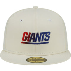 New York Giants New Era Chrome Color Dim 59FIFTY Fitted Hat Cream