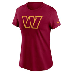 Nike Washington Commanders Women's Logo Cotton Essential T-Shirt Burgundy