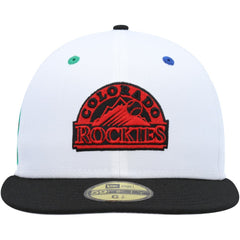Colorado Rockies New Era 25th Anniversary Primary Eye 59FIFTY Fitted Hat - White/Black - New Era Online