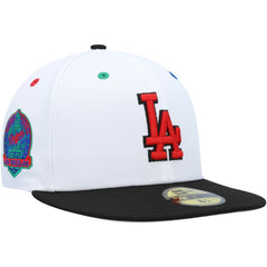 Los Angeles Dodgers New Era 60th Anniversary Primary Eye 59FIFTY Fitted Hat - White/Black - New Era Discount