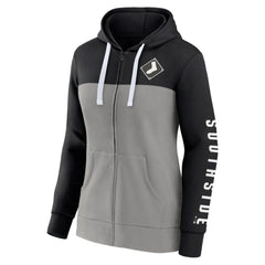 Chicago White Sox Fanatics Women's Take The Field Colorblocked Hoodie Full-Zip Jacket - Black/Gray - Fanatics Lifestyle