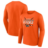 Philadelphia Flyers Fanatics Covert Long Sleeve T-Shirt - Orange - NHL 4641721