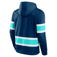 Seattle Kraken Fanatics Powerplay Warrior Pullover Hoodie - Deep Sea Blue - NHL 4641846