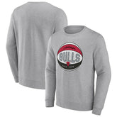 Chicago Bulls True Classics Vint Pullover Sweatshirt for sale Heathered Gray | Fanatics Near Me
