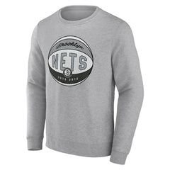 Brooklyn Nets True Classics Vint Pullover Sweatshirt Heathered Gray | Fanatics online