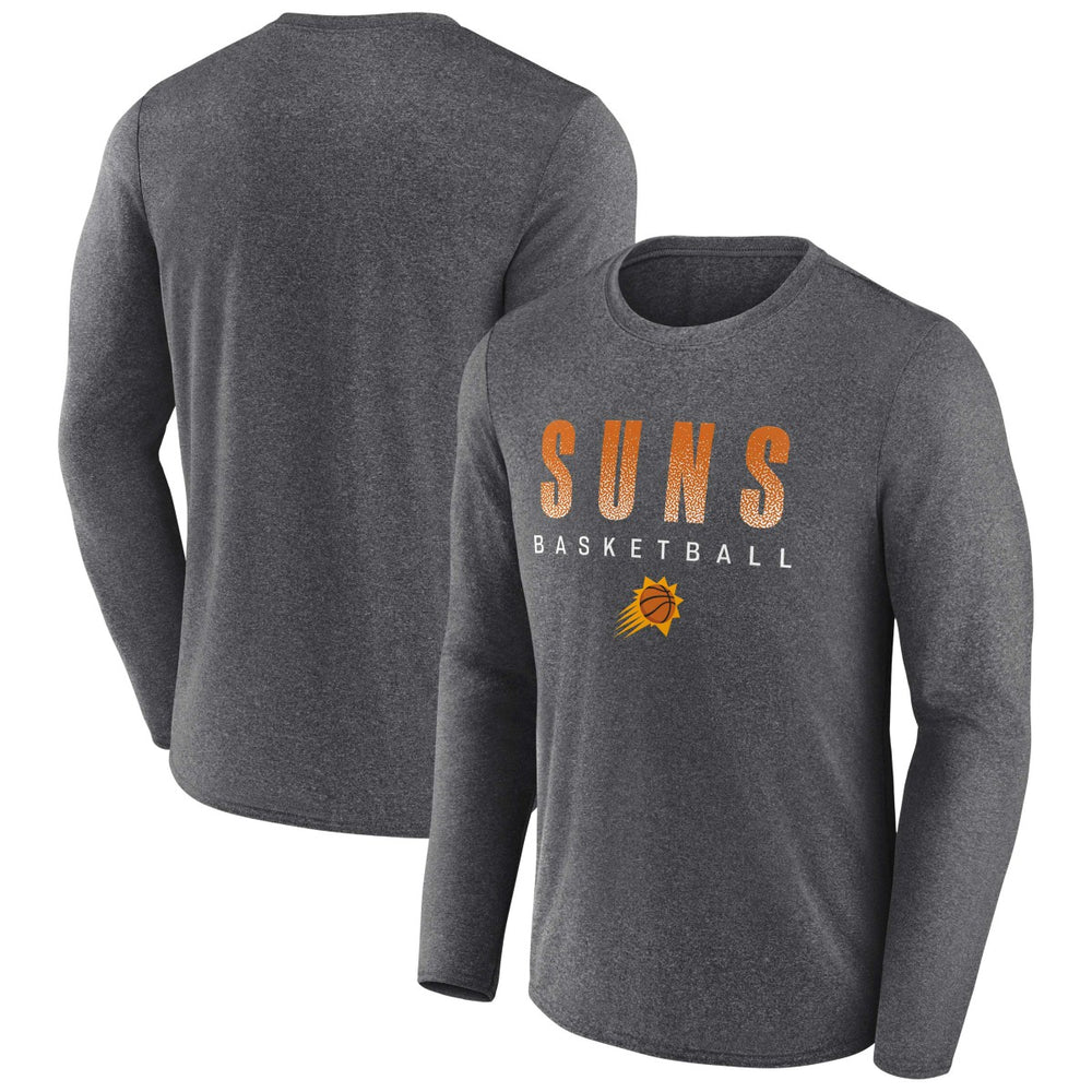 Phoenix Suns Where Legends Play Iconic Practice Long Sleeve T-Shirt Heathered Charcoal | Fanatics Lifestyle