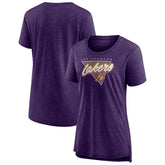 Los Angeles Lakers Women's True Classics Tri-Blend T-Shirt Heathered Purple | Fanatics online