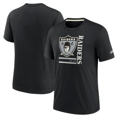 Nike Las Vegas Raiders Wordmark Logo Tri-Blend T-Shirt Black