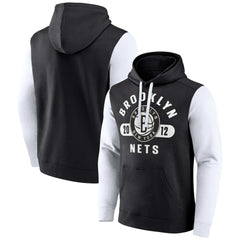 Brooklyn Nets Attack Colorblock Pullover Hoodie Black/White | Fanatics outlet