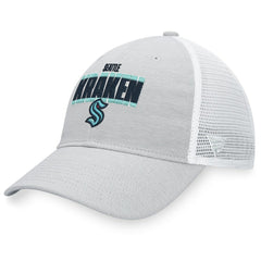 Seattle Kraken Fanatics Team Trucker Snapback Hat - Heather Gray/White - NHL 4645636