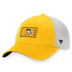 Pittsburgh Penguins Fanatics Authentic Pro Trucker Snapback Hat - Gold/White - NHL 4646698