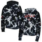 Chicago Bulls Women's Brushed Cotton Tie-Dye Pullover Hoodie for sale Black | New Era Near Me